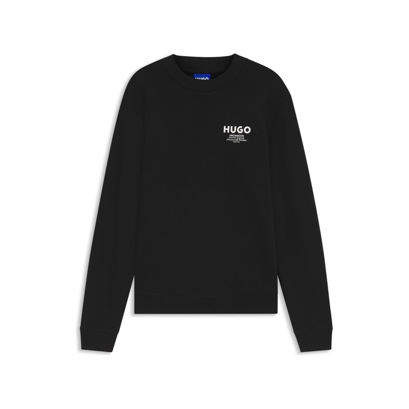 HUGO French terry cotton sweatshirt with bold logo print