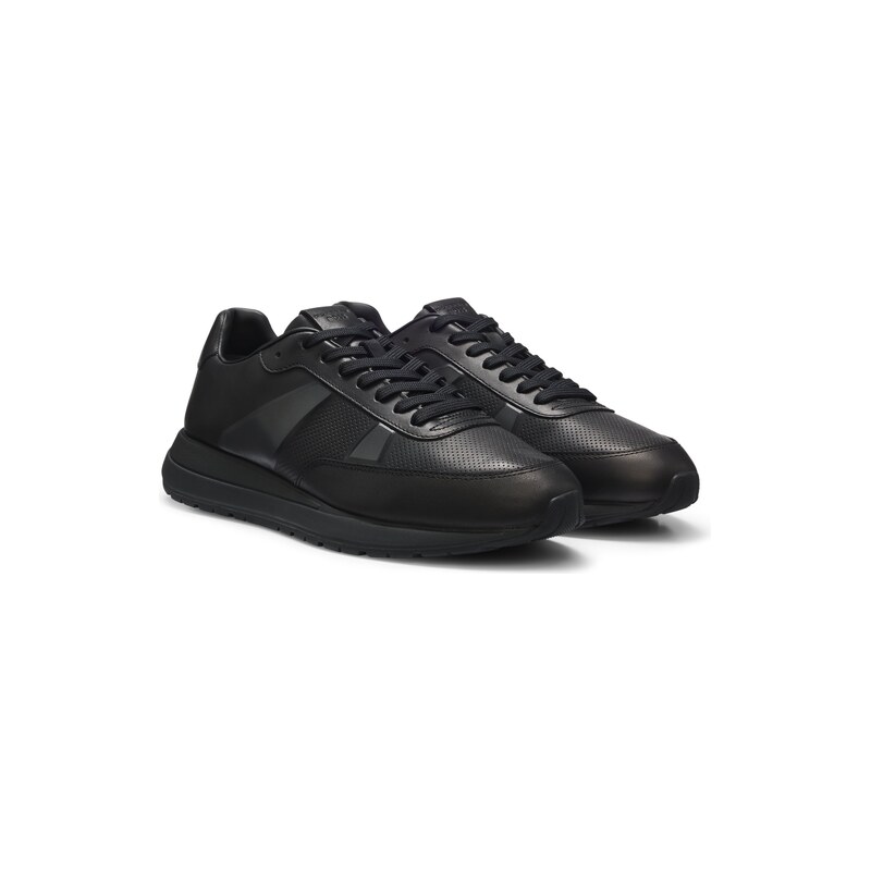 Porsche x BOSS leather trainers with perforated details
