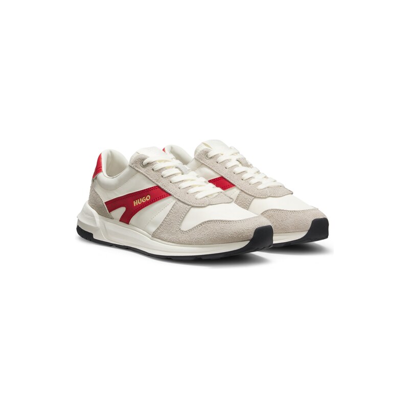 HUGO Suede-trim trainers with logo details