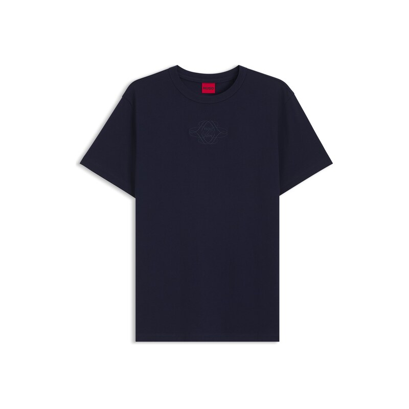 HUGO Cotton T-shirt with embroidered logo