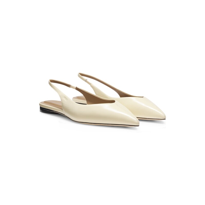 BOSS Leather pumps with slingback strap