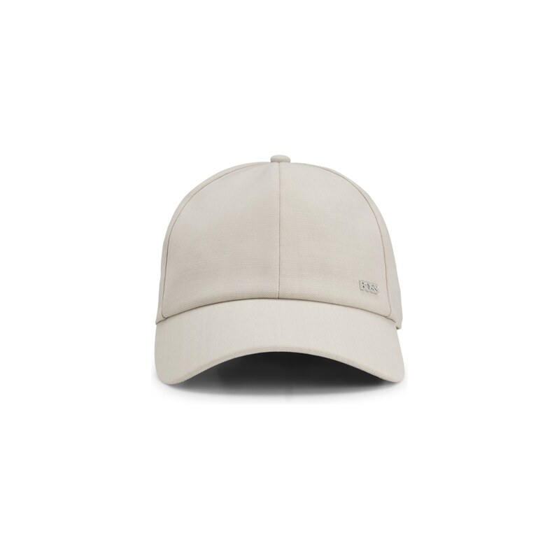 BOSS Cap in virgin wool with logo trim
