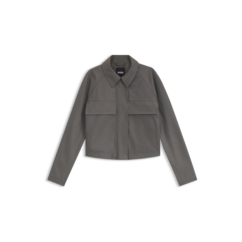 BOSS Relaxed-fit jacket in cotton denim