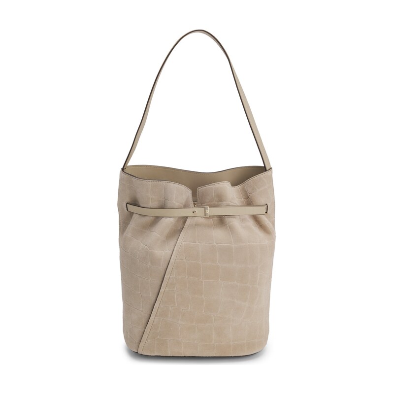 BOSS Sleek leather shoulder bag with smooth finish