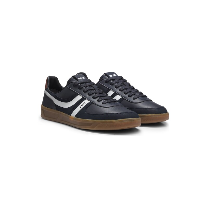 BOSS Low-top trainers with a contrast gum sole