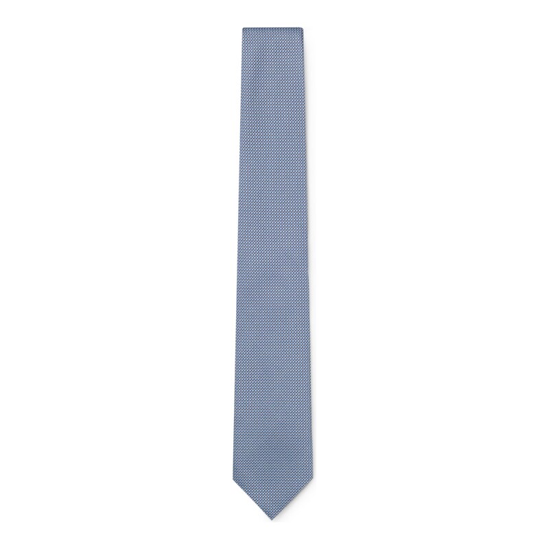 BOSS Silk-blend tie with micro pattern