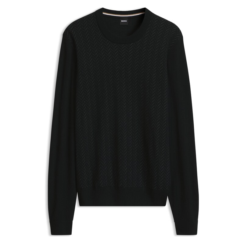 BOSS Wool-blend sweater with a textured front