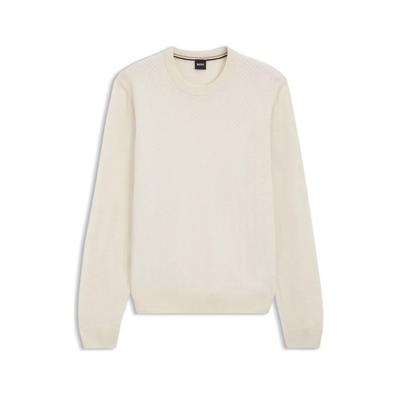 BOSS Wool-blend sweater with a textured front