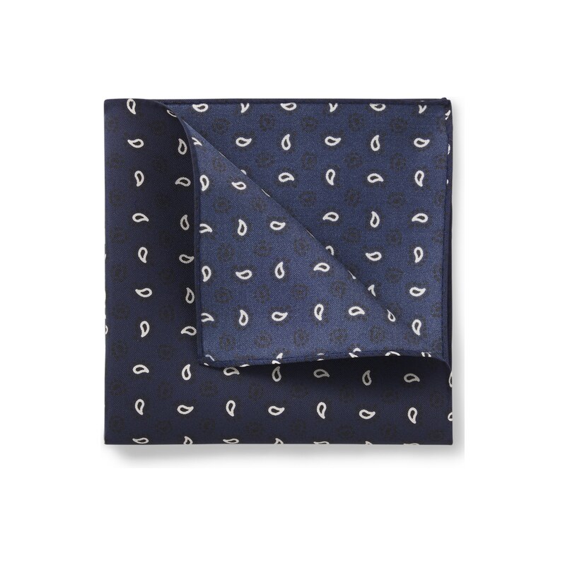BOSS Patterned pocket square in pure silk