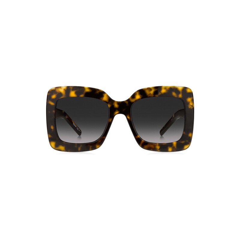 BOSS Havana-acetate sunglasses with signature hardware