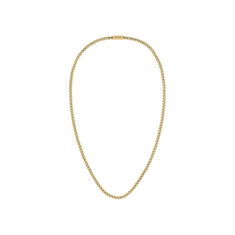 BOSS Gold-tone chain necklace with branded magnetic closure