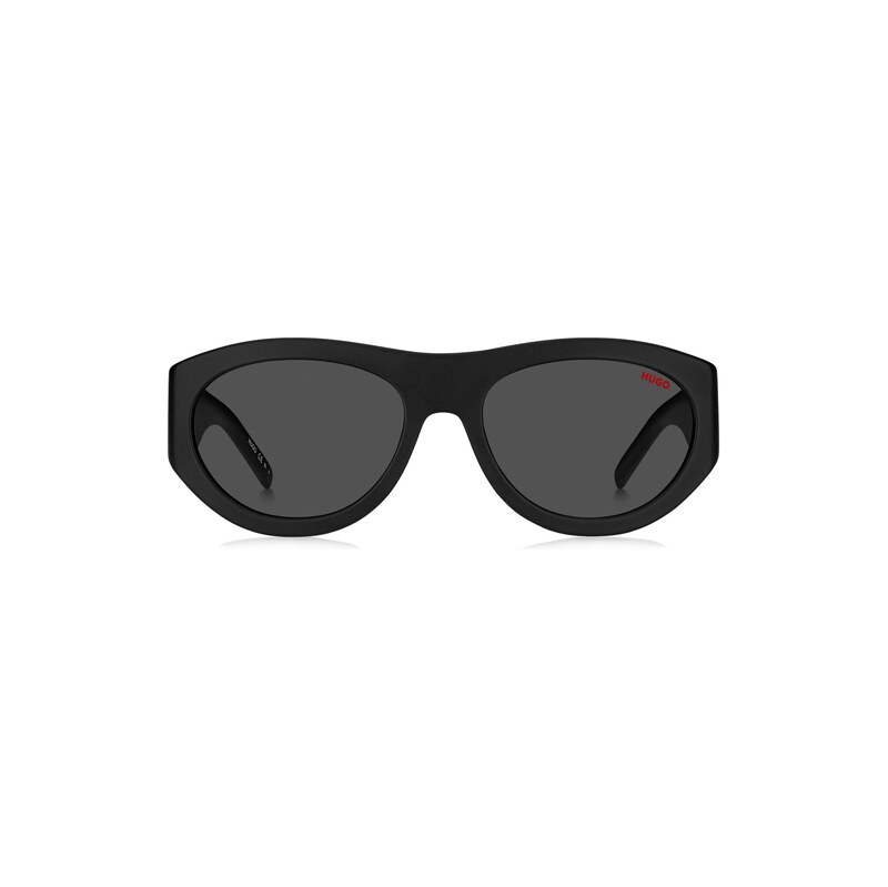 HUGO Black-acetate sunglasses with 3D monogram