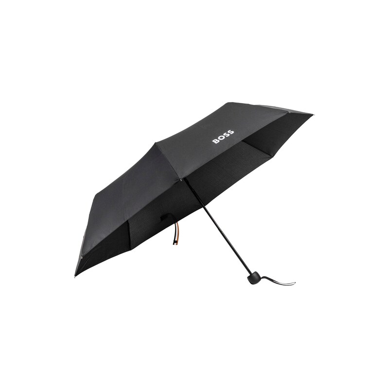 BOSS Mini umbrella with signature-stripe closing strap