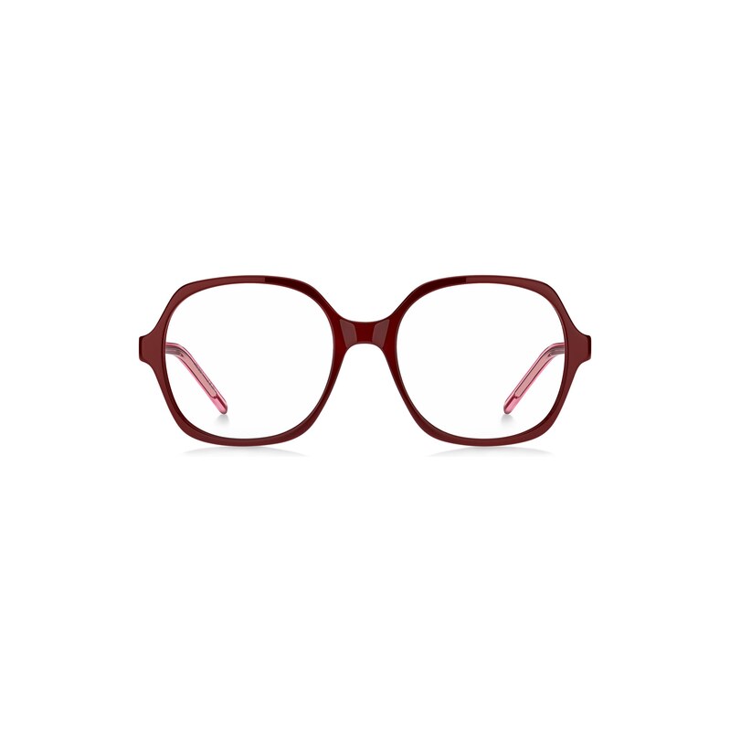 HUGO Red-acetate optical frames with layered temples