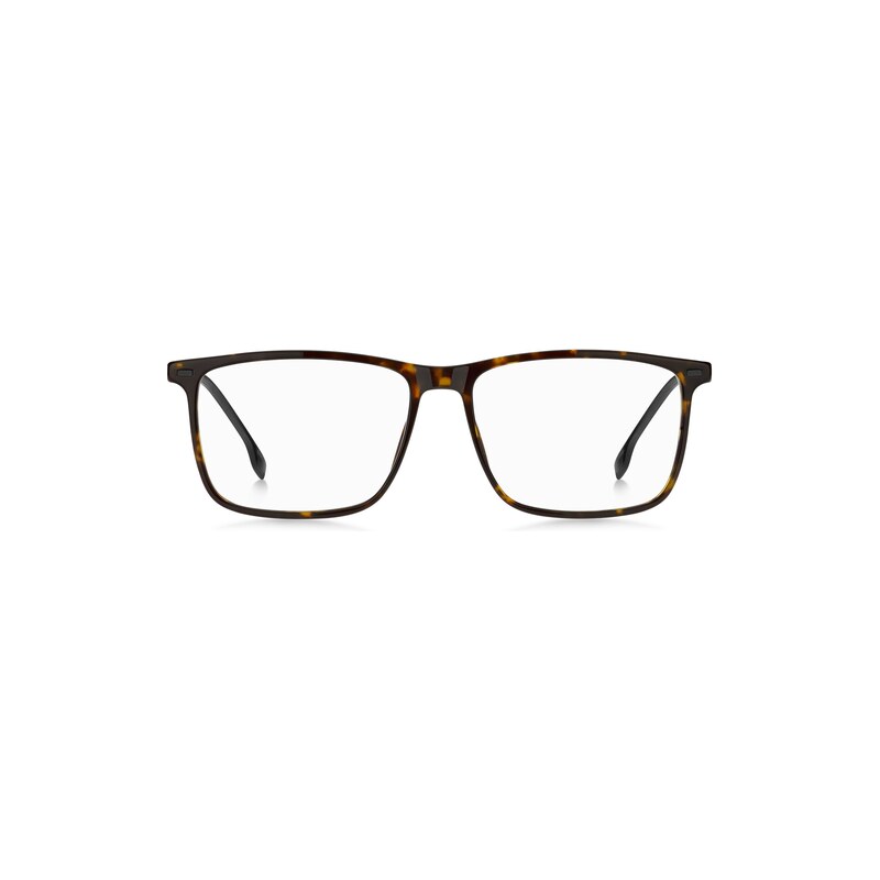BOSS Havana-acetate optical frames with black-steel temples