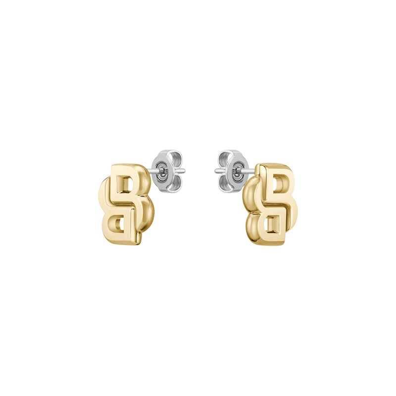 BOSS Gold-tone earrings with Double B monogram