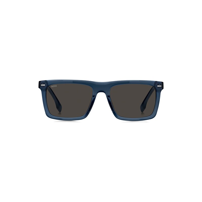 BOSS Blue-acetate sunglasses with patterned carbon-fibre temples