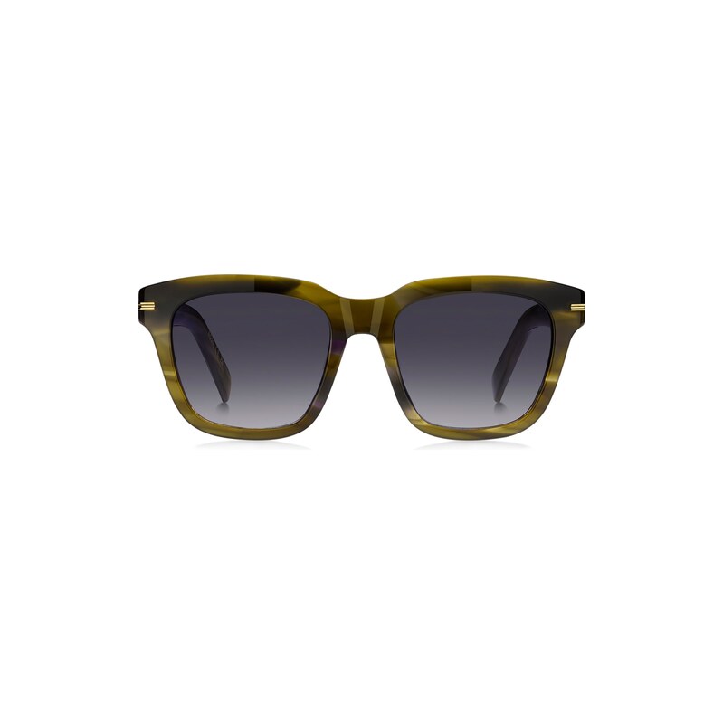 BOSS Patterned-acetate sunglasses with gold-tone trims