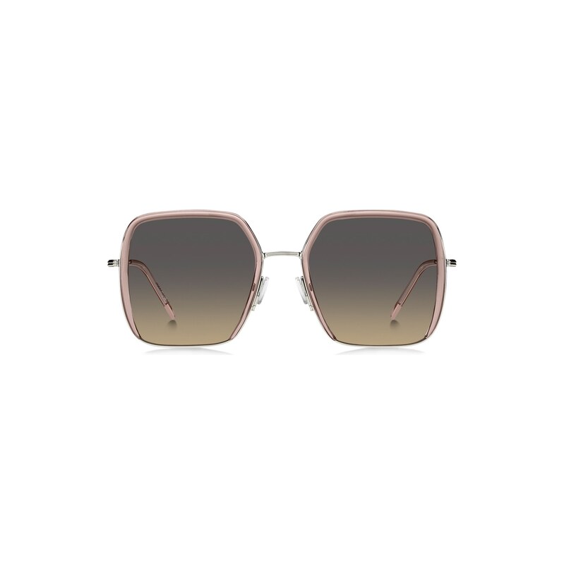 BOSS Pink-acetate sunglasses with silver-tone steel