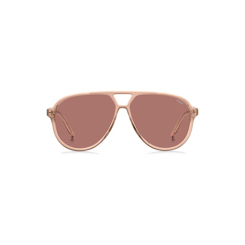 HUGO Double-bridge sunglasses in pink acetate