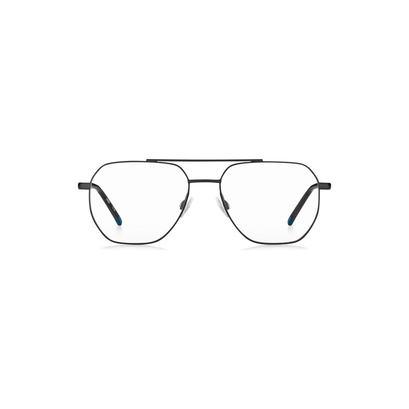 HUGO Double-bridge optical frames in black metal