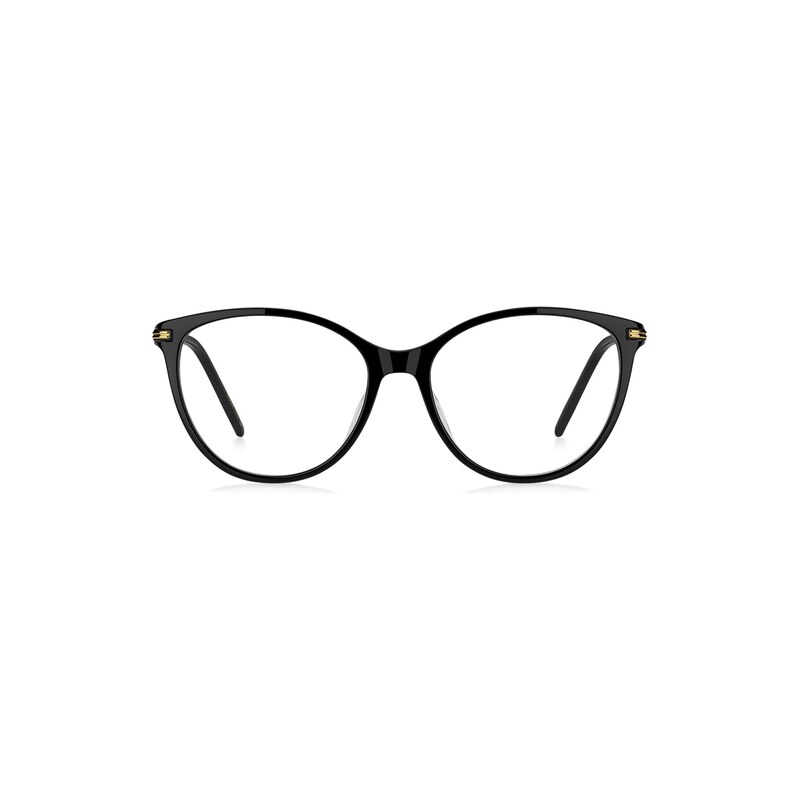 BOSS Black-acetate optical frames with metal temples