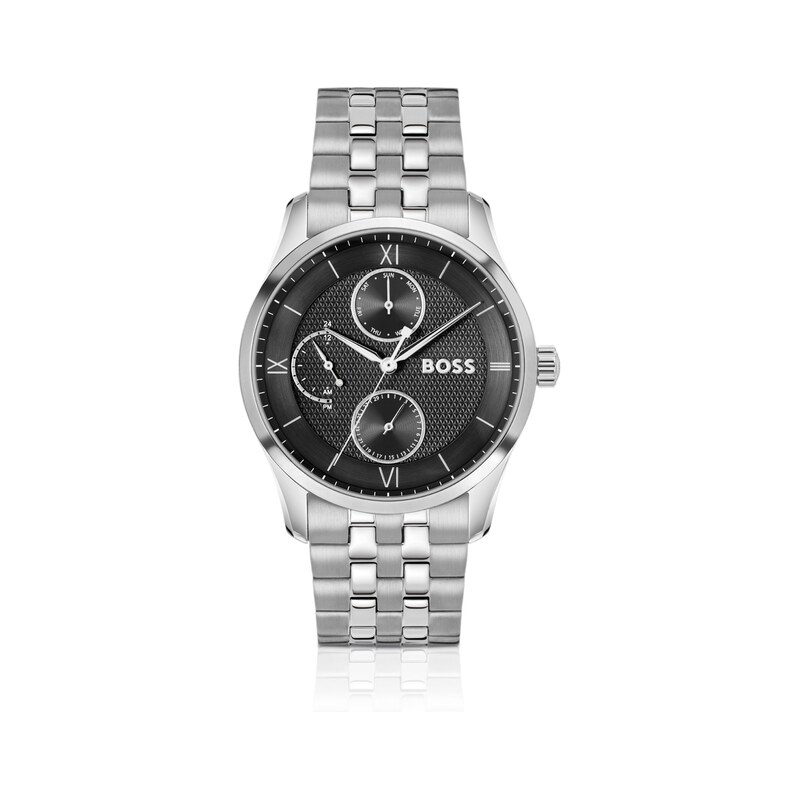 BOSS Black-dial watch with multi-link bracelet