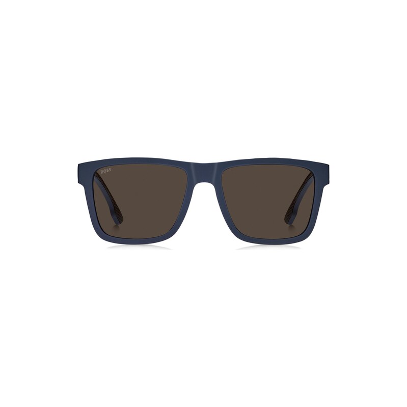 BOSS Matte-blue sunglasses with logo insert