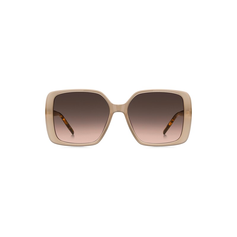 BOSS Transparent-nude sunglasses with Double B monogram