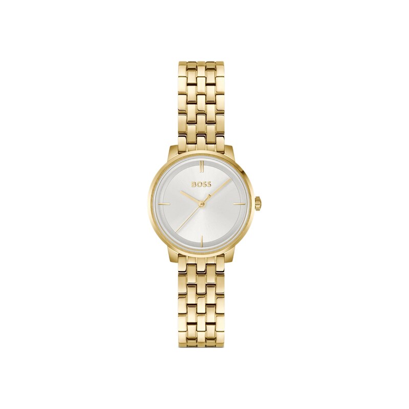 BOSS Gold-tone watch with silver-white dial