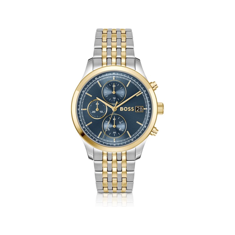 BOSS Stratus chronograph watch in two-tone steel