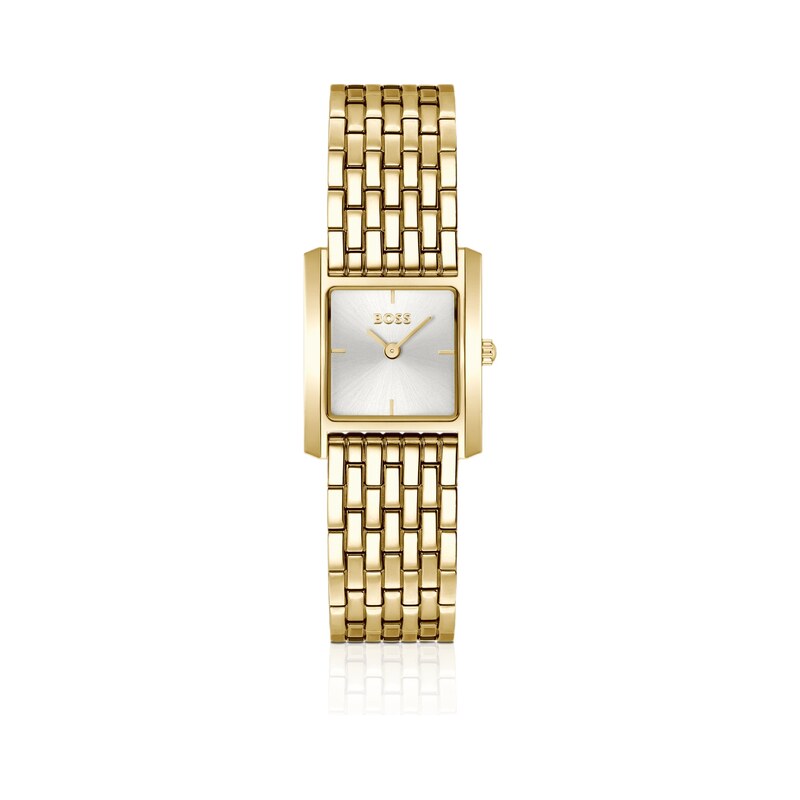 BOSS LUCY SCALA Gold-tone watch with square case