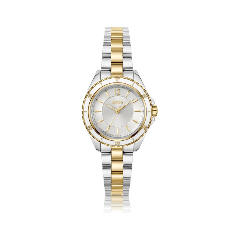 BOSS Two-tone watch with epoxy-filled bezel
