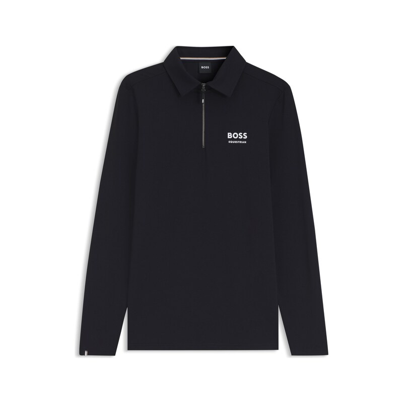 BOSS Equestrian training polo shirt in power-stretch material