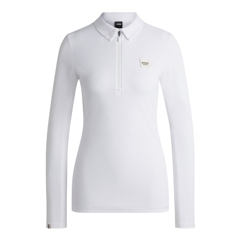 BOSS Equestrian training shirt in stretch piqué