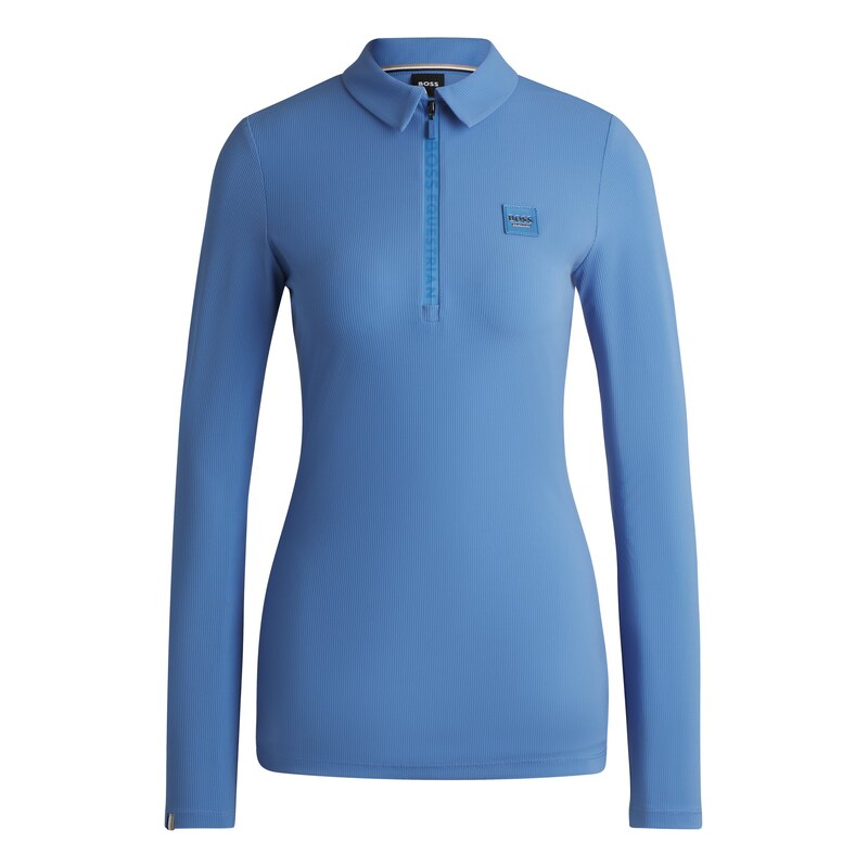 BOSS Equestrian training shirt in stretch piqué