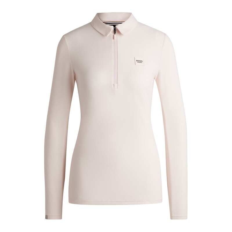 BOSS Equestrian training shirt in stretch piqué