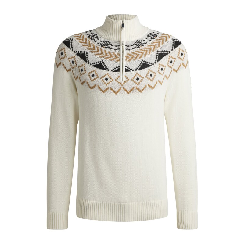 BOSS Equestrian troyer sweater with knitted pattern