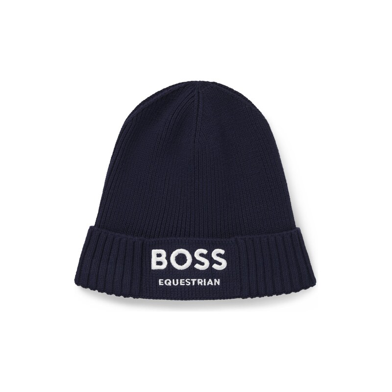 BOSS Equestrian fisherman beanie hat in cotton