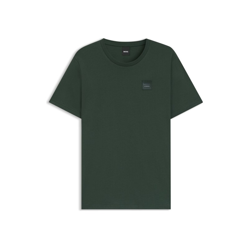 BOSS Equestrian stretch-cotton T-shirt with logo patch