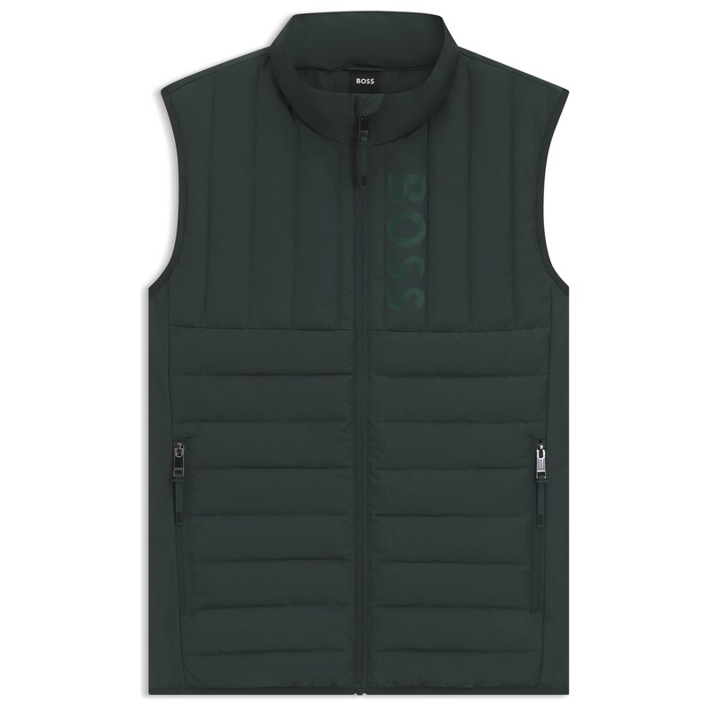 BOSS Equestrian waterproof gilet with vertical logo print