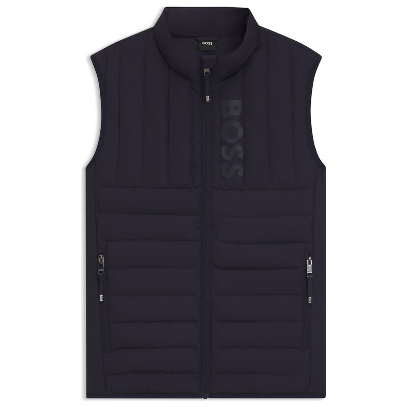 BOSS Equestrian waterproof gilet with vertical logo print