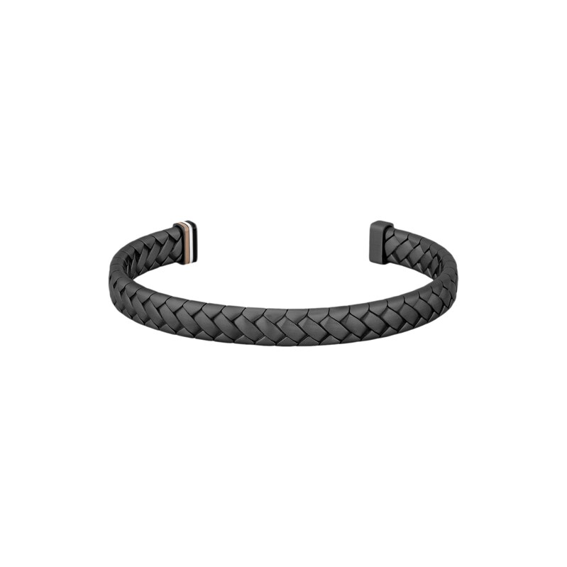 BOSS Black cuff with herringbone pattern