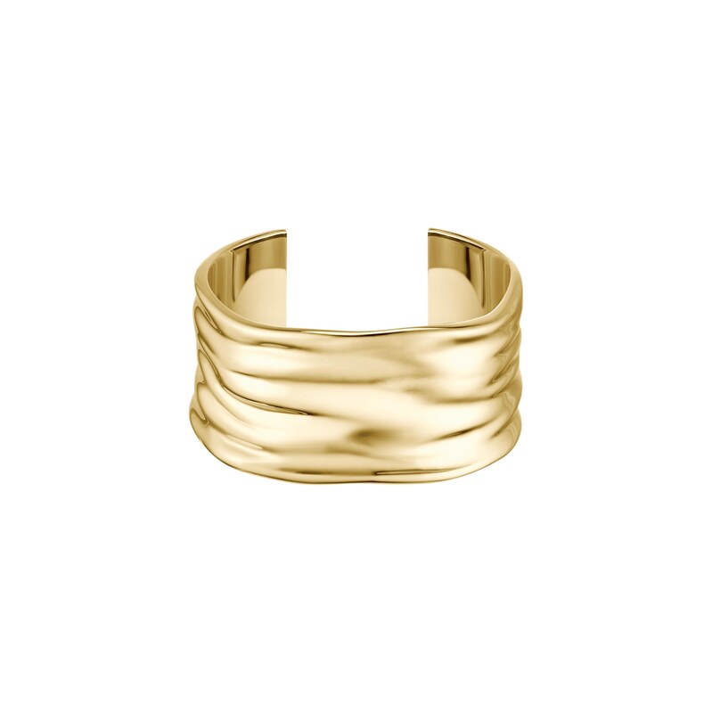 BOSS Gold-tone bangle with ripple design