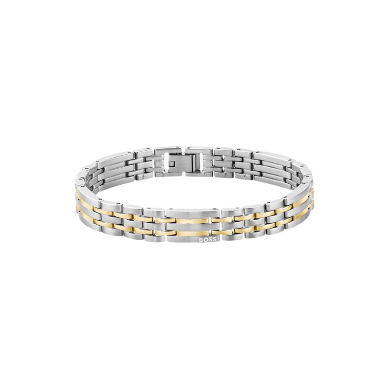 BOSS Two-tone cuff with multi-link design