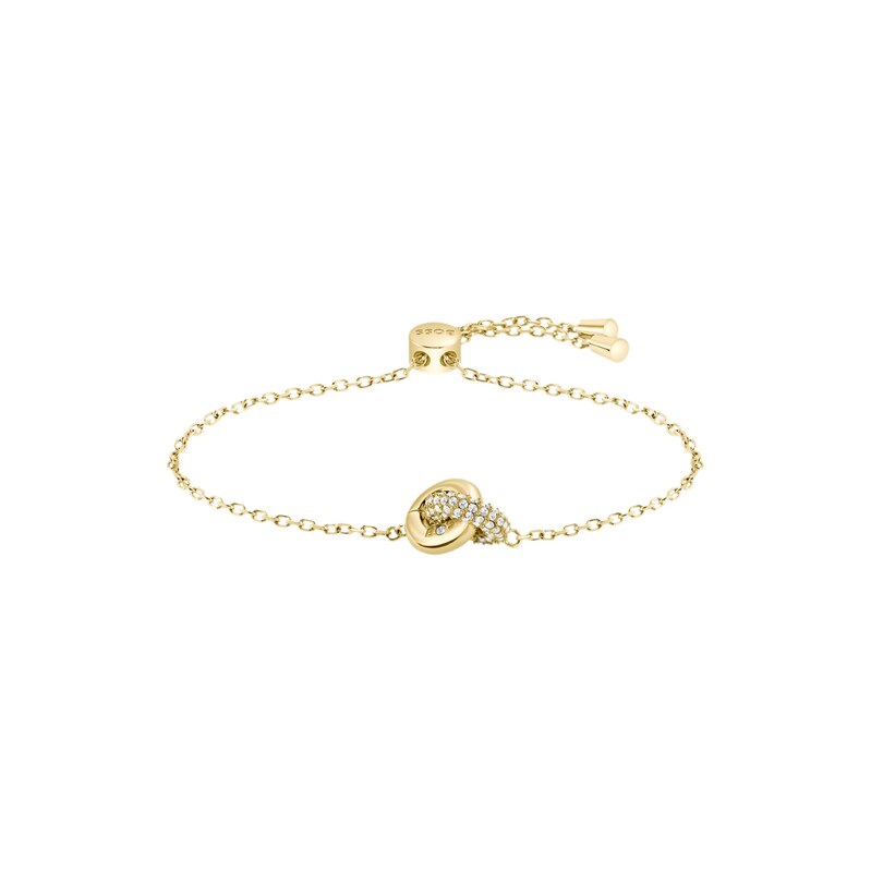 BOSS Gold-tone bracelet with intertwined rings