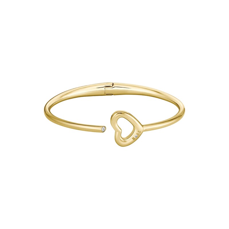 BOSS Gold-tone bangle with open-heart detail