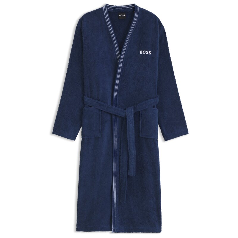 BOSS Cotton dressing gown with embroidered logo