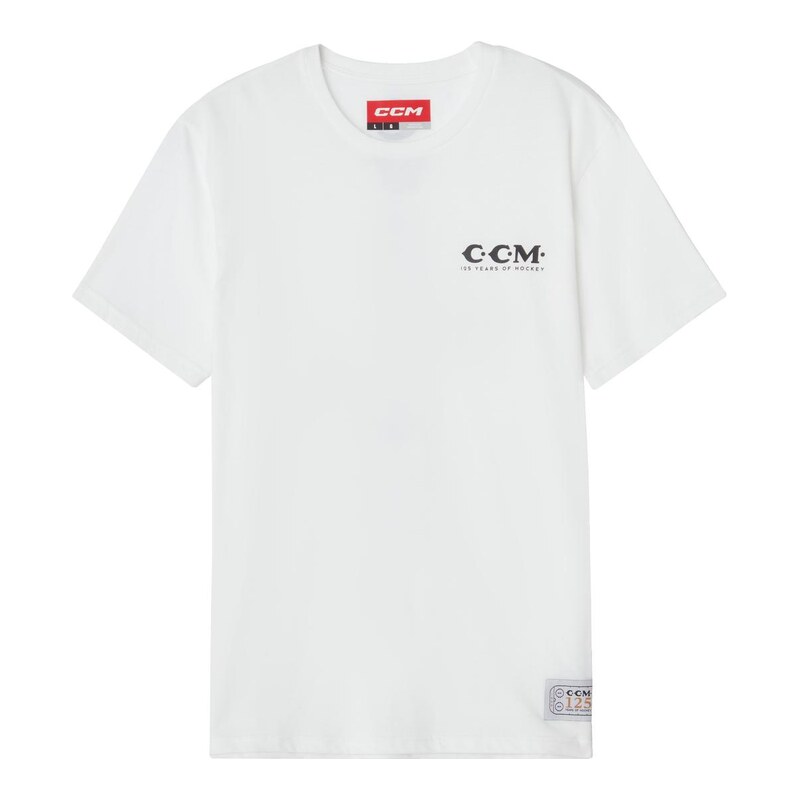 Pánské tričko CCM 125 Anniversary Short Sleeve TEE White bílá
