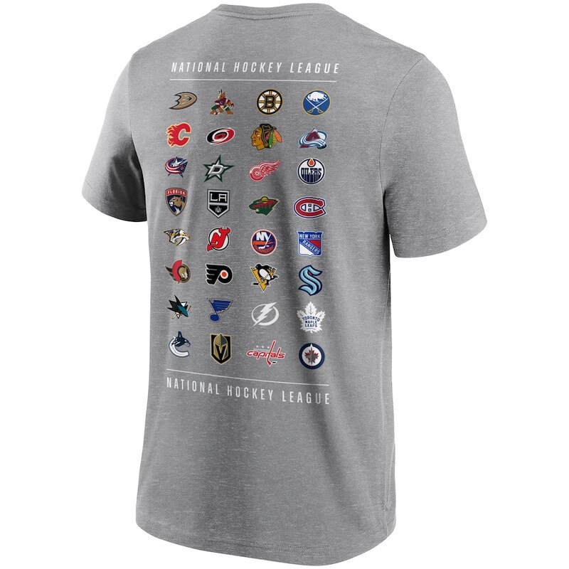 Fanatics Pánské tričko NHL All Team Graphic T-Shirt Logo šedá